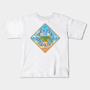 Destin, Florida, with Blue Crab on Beach Kids T-Shirt